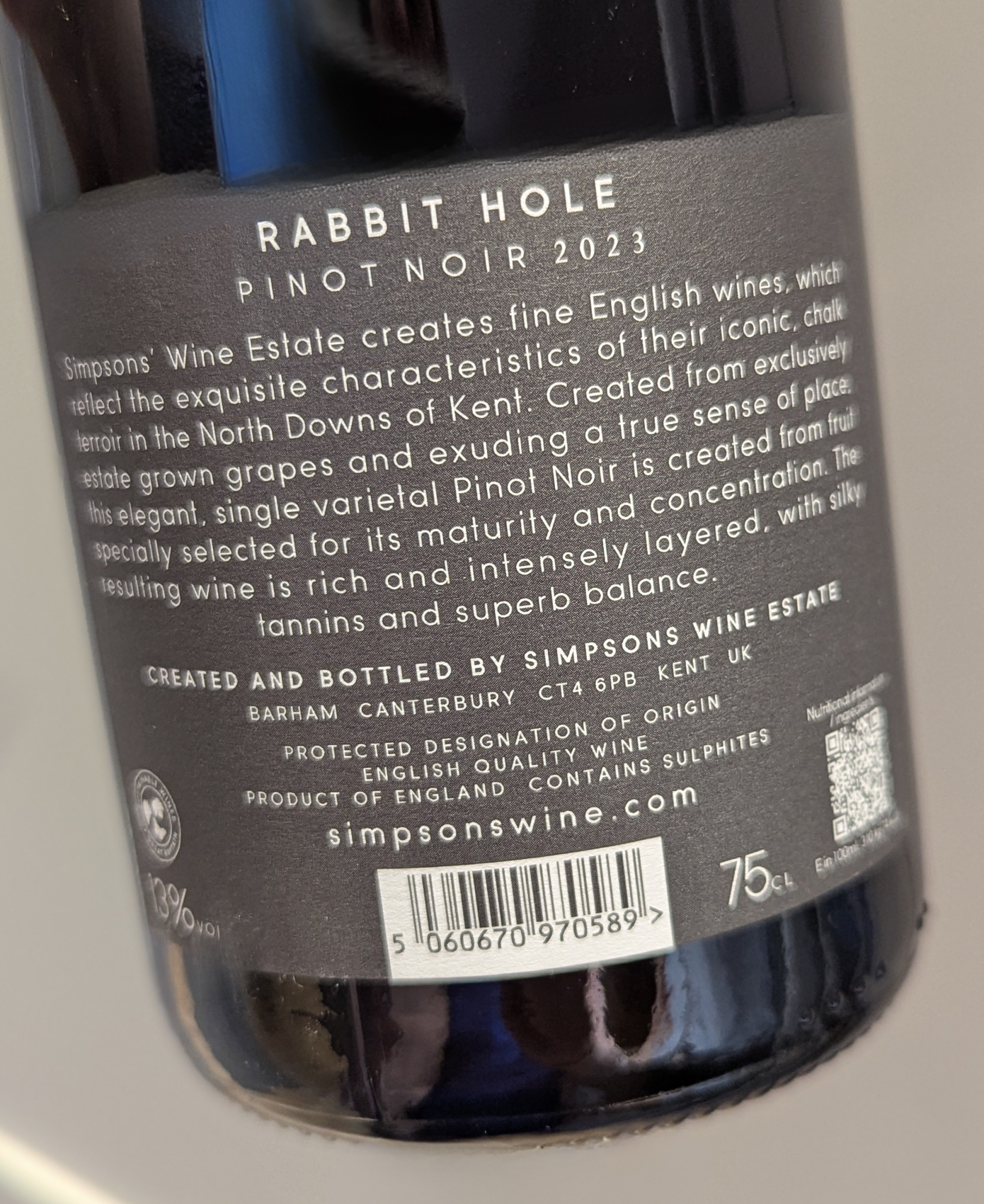 Simpsons Rabbit Hole Pinot Noir 2023 image 1