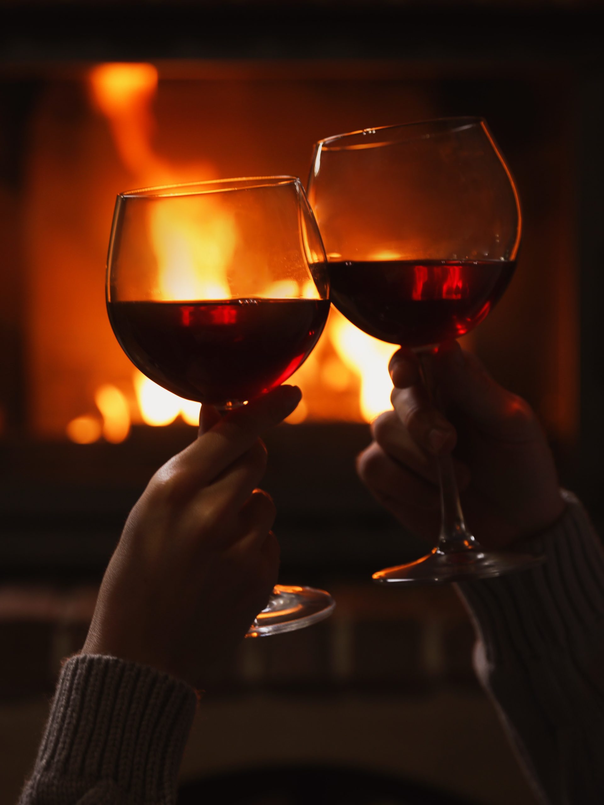 Red wine and fire